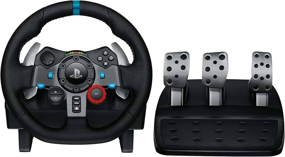Volante e Pedais Logitech G29 Driving Force com Force Feedback para PS5, PS4, PS3 e PC