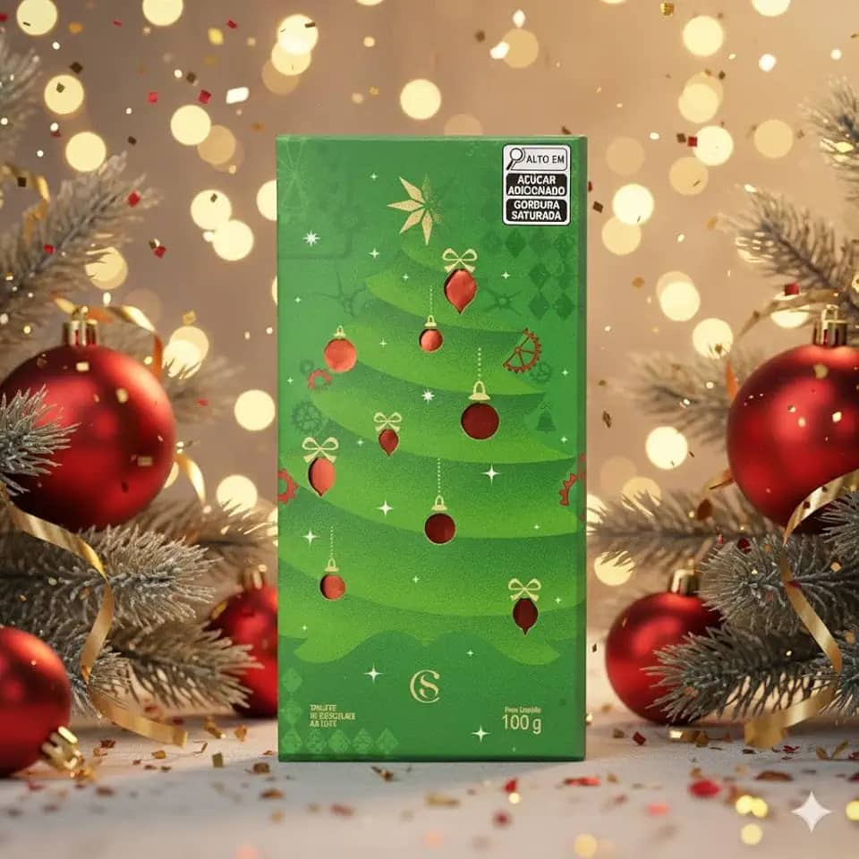 Tablete chocolate ao Leite 100g CS NATAL