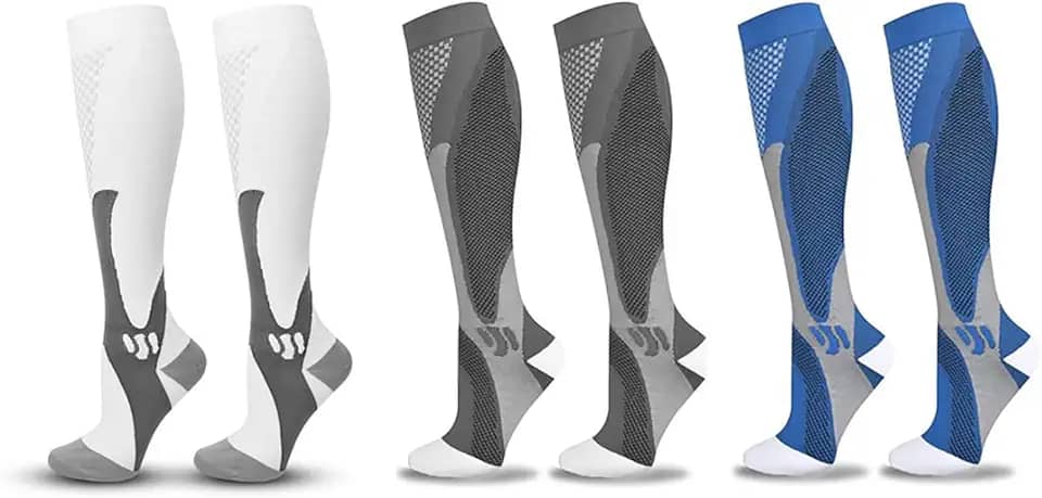 Meia de Compressão Cano Longo Melhor para, Academia,Corrida,Varizes,Caminhada,Ciclismo