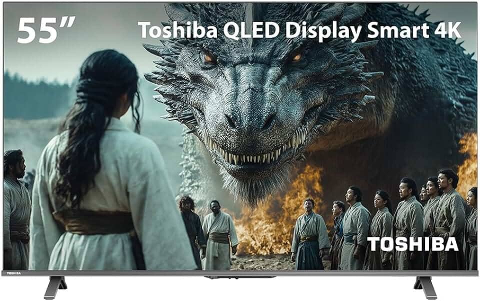 Smart TV QLED 55 4K Toshiba Google TV 3HDMI 2USB Wi-Fi
