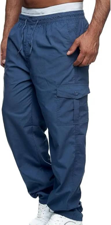 Calça Cargo Masculina Tactel Casual com Bolsos e Cintura Ajustavel - Alastro Company