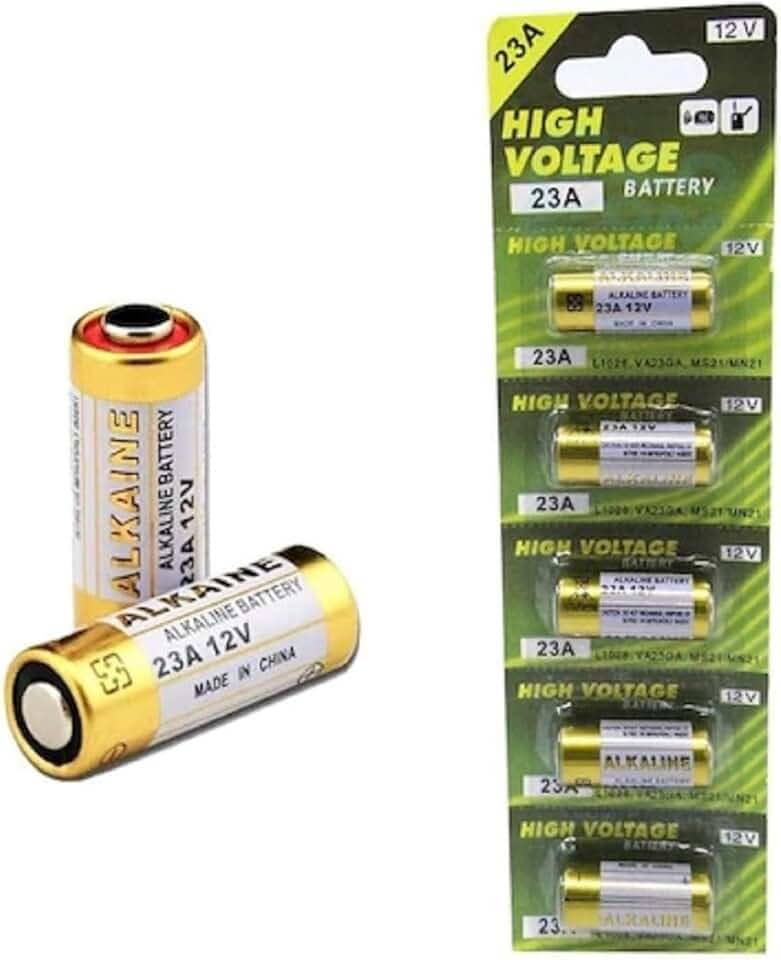 Cartela Kit 05 Pilha Alcalina 23a 12v Alarme Controle