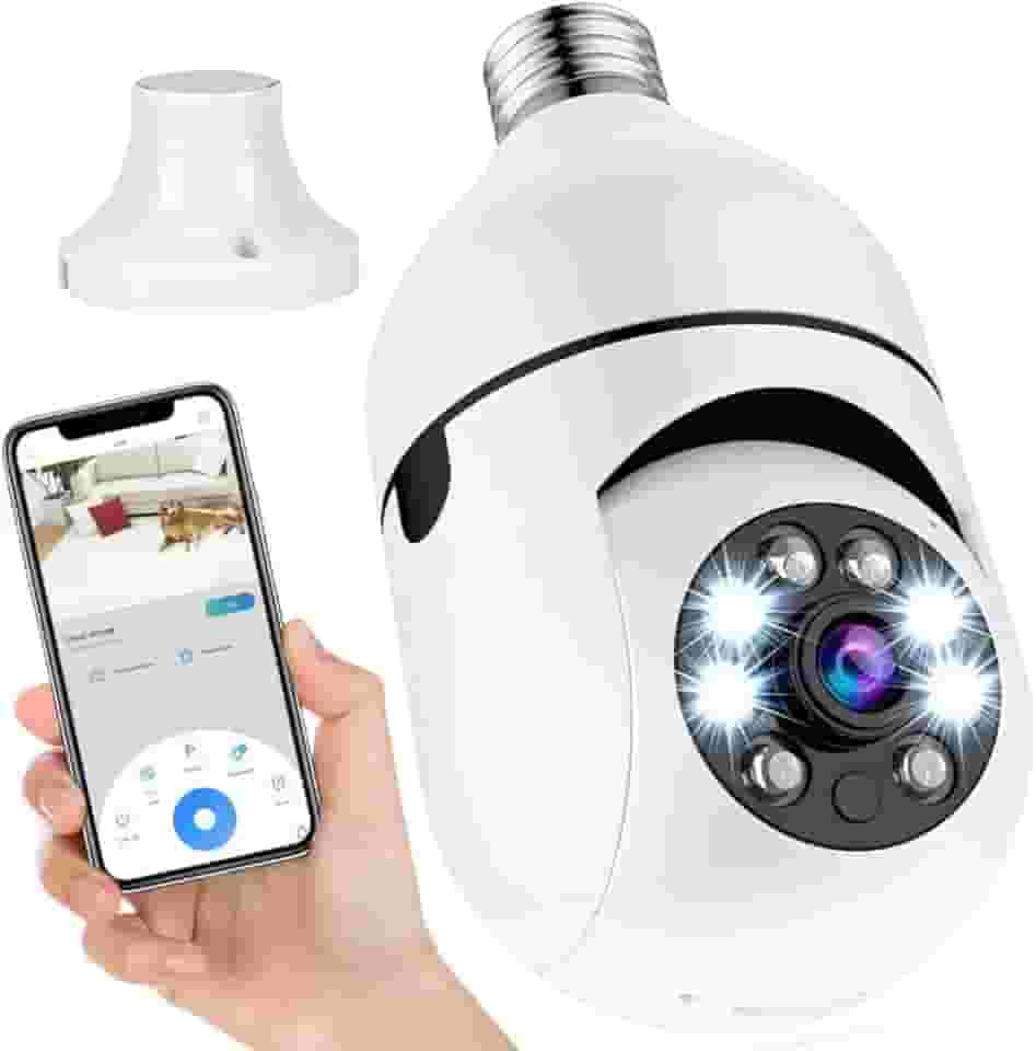 Câmera Segurança Lâmpada Ip Wifi 360° Full HD Yoosee Inteligente Prova D'água Giratória Visão Noturna Infravermelho Detecção de Movimentos 1080P HD Bivolt Premium