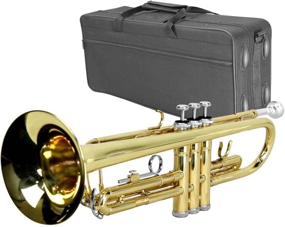 Trompete Laqueado Afinação Bb Si Bemol com Case