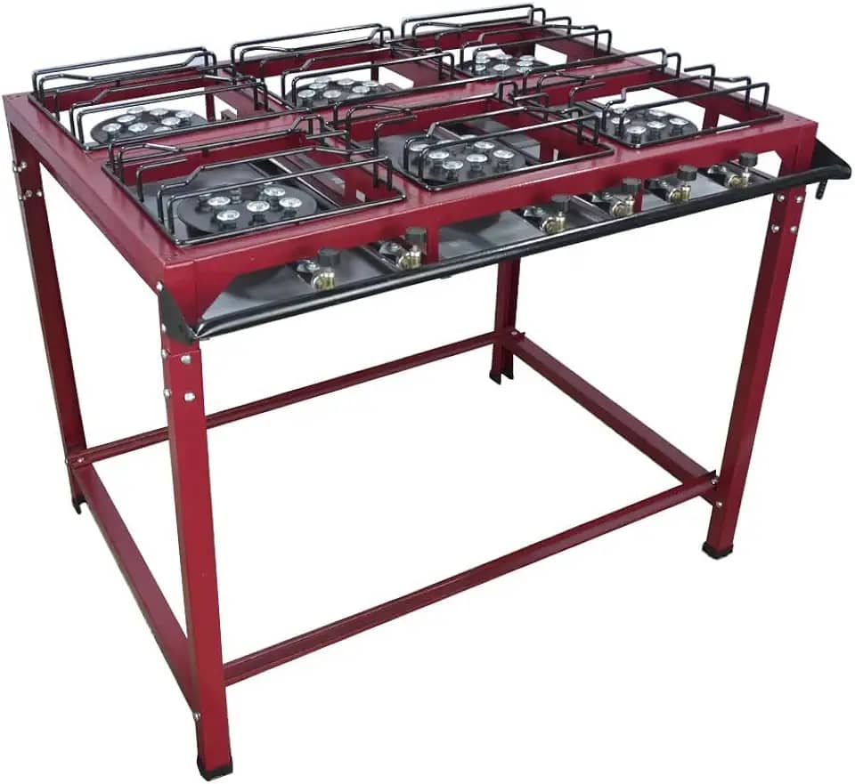 Fogão Industrial Grande 6 Bocas Alta Pressão Roa