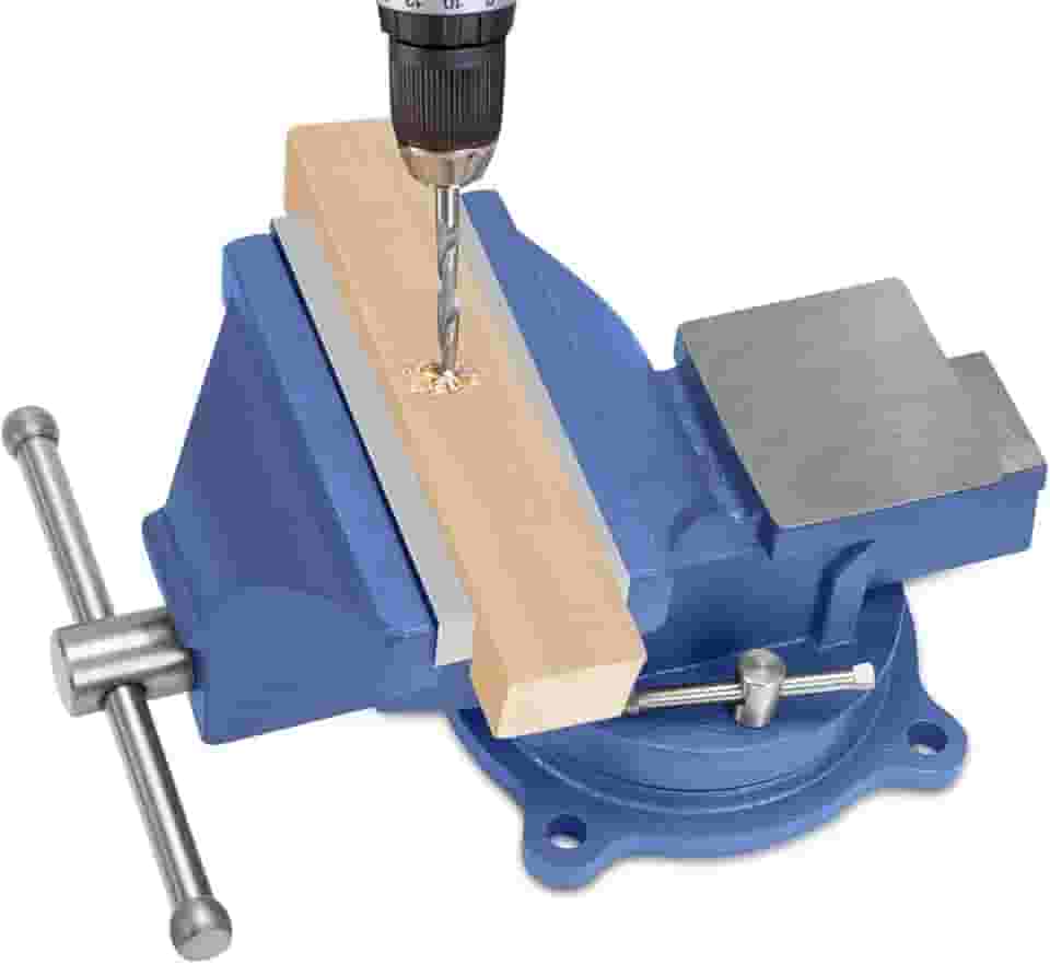 Abertura 95mm, Profundidade da garganta 50mm, Torno, Morsa, Morsa de Bancada,GiratóriaTorno de Fixo Número,Torno de Fixo Número, Base Giratória Integrada, Ferro Fundido com Base, 5.2KG