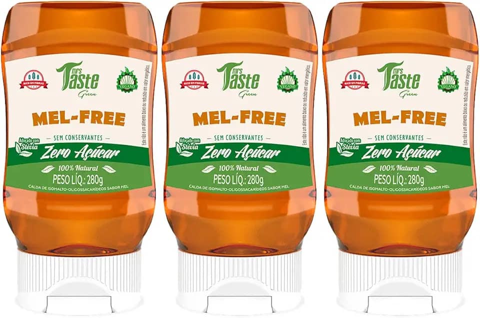 Kit 3 Mel Vegano Zero Açúcar Mel-Free Mrs Taste 280g