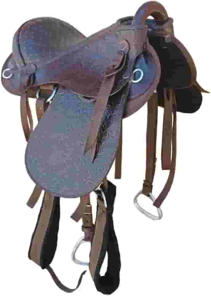 Sela Australiana Cavalgada Luxo marrom para montaria cavalo passeio trabalho lida pronta para uso com arreata