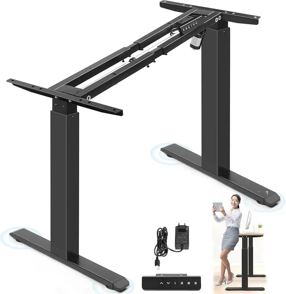 Moldura de mesa elétrica, Base de Escritório, Estação de Trabalho com Moldura de Mesa Elétrica Ajustável, Mesa Eletrica Ajustavel
