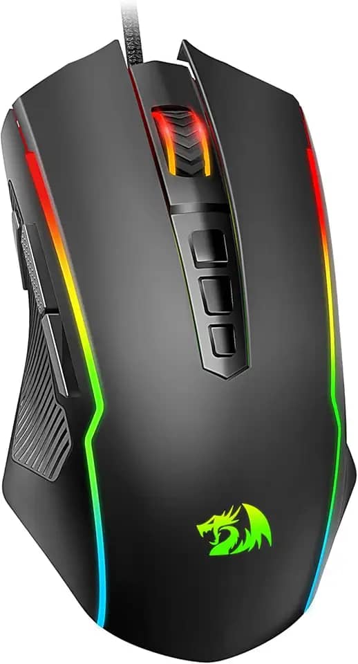 Mouse Gamer Redragon Ranger Basic, c/Cabo 1,8m, 9 Botões Programáveis, 4000DPI, Preto - M910-K