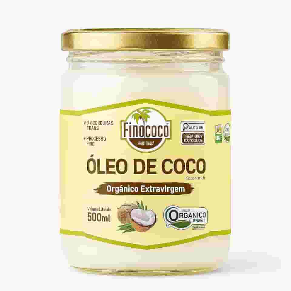Óleo de Coco Orgânico Extra Virgem 500ml Finococo Nacional