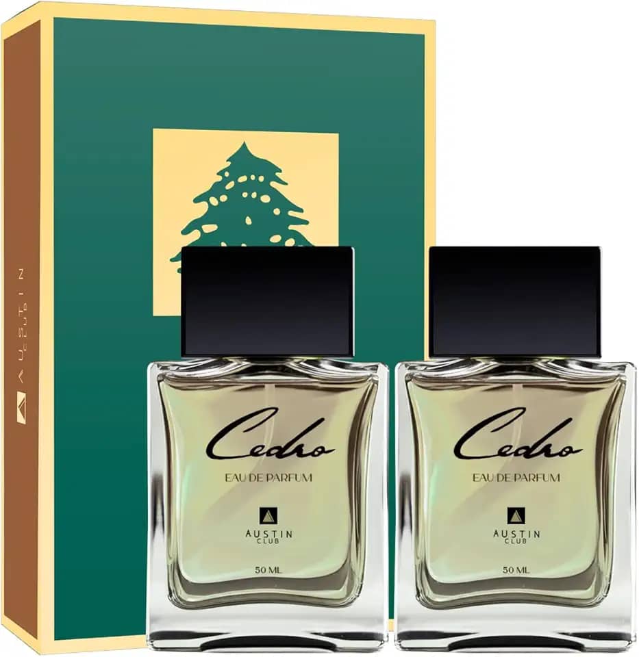 Kit com 2 Perfumes Masculino Árabe Amadeirado Intenso Cedro 50ml Longa Duração Sofisticado Eau Parfum