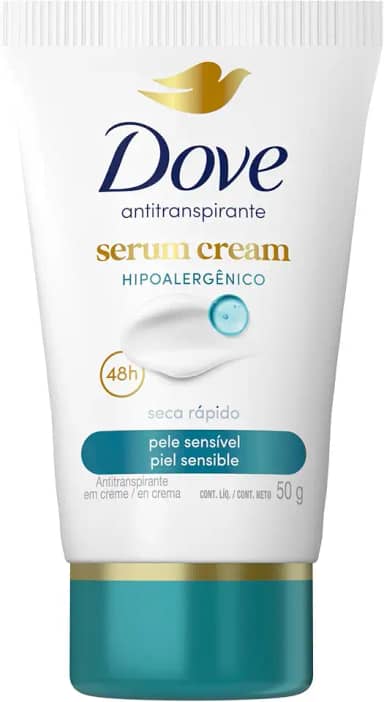 Dove Desodorante Antitranspirante em Creme Sérum Previne Irritação 50 G