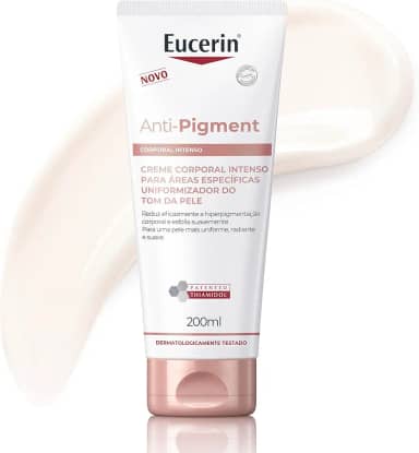 EUCERIN Creme Corporal Antimanchas Intenso 200ml, Anti-Pigment, Clareador Joelho, Coxa e Cotovelo, Thiamidol