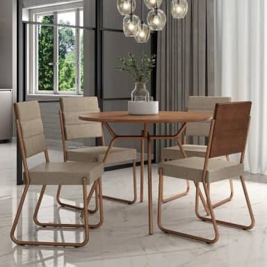 Conjunto Sala de Jantar 4 Cadeiras San Francisco Carraro