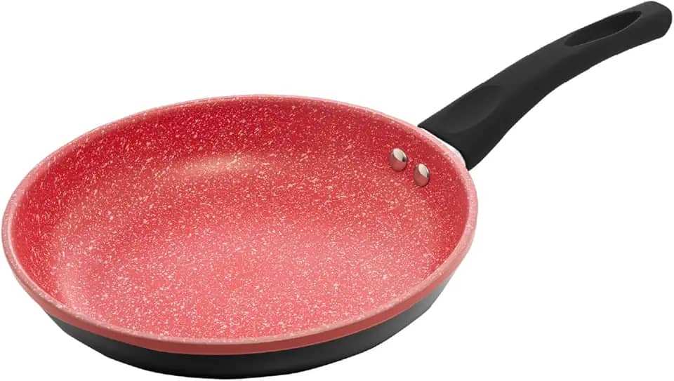 LYOR - Frigideira de Indução em Alumínio com Revestimento Cerâmico Granilite Vermelha 20cm