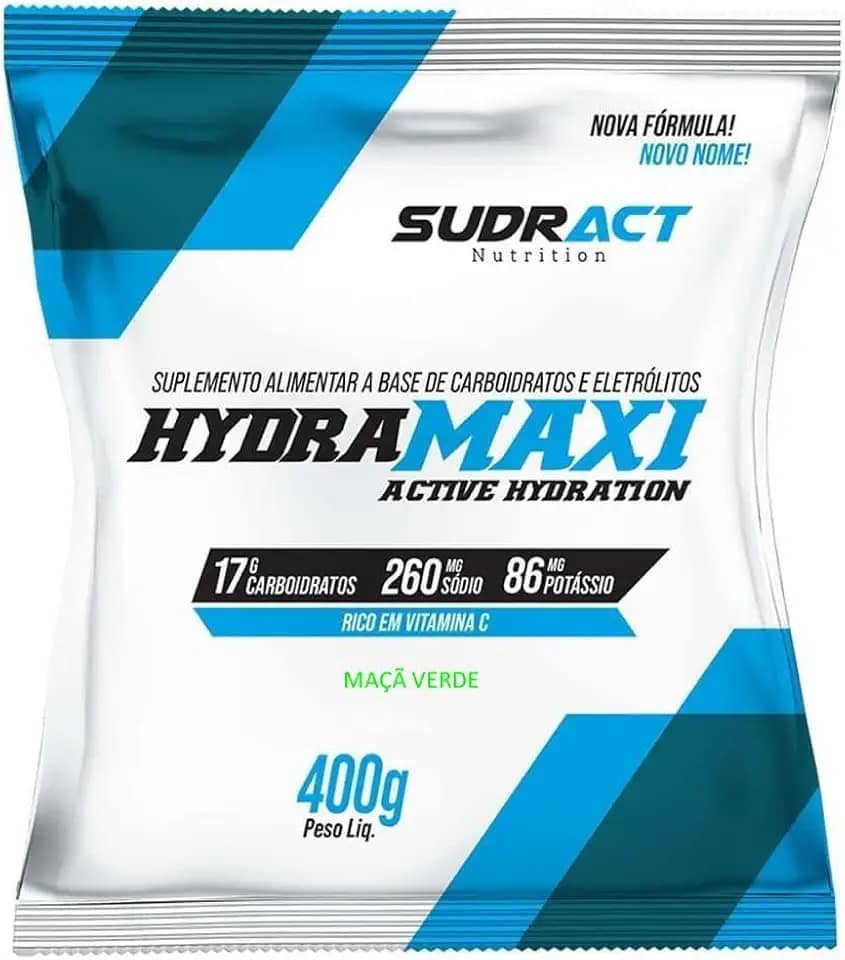 Sudract Isotônico Em Pó Hydramaxi - Rende Até 10 Litros - Energy Drink - Pré E Durante Os Treinos (Maçã Verde)