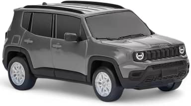 Miniatura Carro Renegade Licenciado SUV Branco Pneu Emborrachado Realista