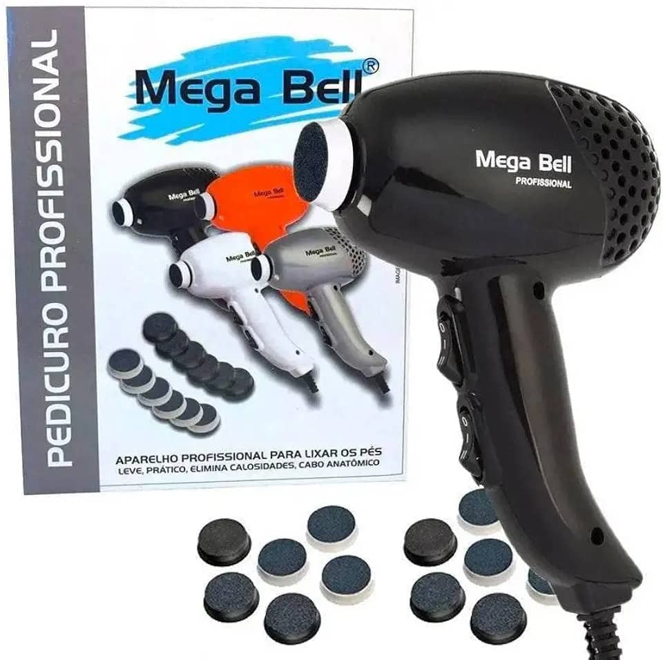 Pedicuro Profissional Preto Para Lixar Os Pés 220V Mega Bell