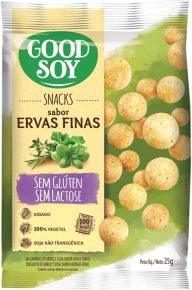 Snack GoodSoy Ervas Finas – Sem glúten, sem lactose - Snack Saudável – 25g