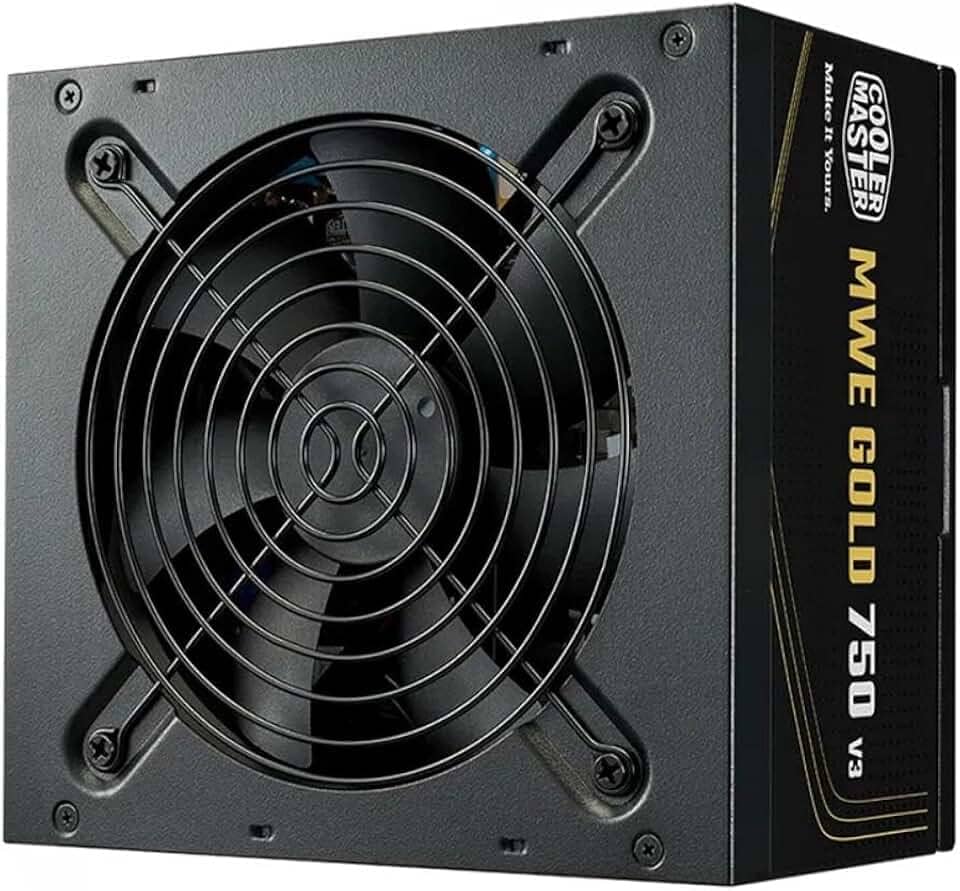 COOLER MASTER, FONTE COOLER MASTER ATX 3.1 750W MWE GOLD 750 V3 PFC ATIVO 80 PLUS GOLD COM CABO DE FORCA GARANTIA 5 ANOS