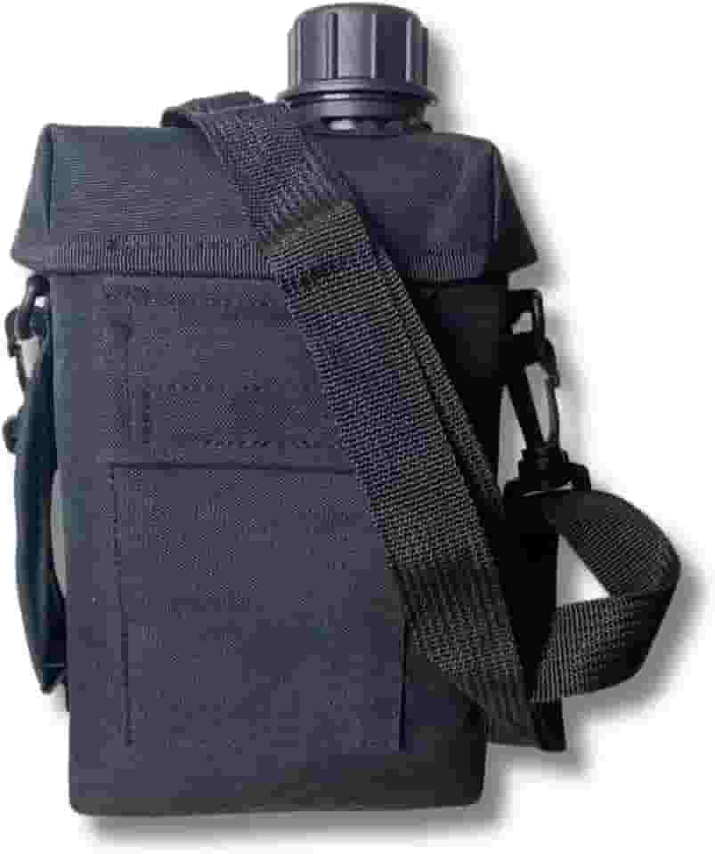 Cantil Tatico Militar Capacidade 2 Litros Com Capa Multicor ' (Preto)