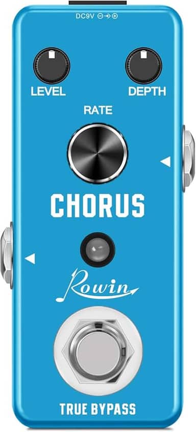Rowin Pedal de coro analógico para guitarra elétrica True Bypass LE-304