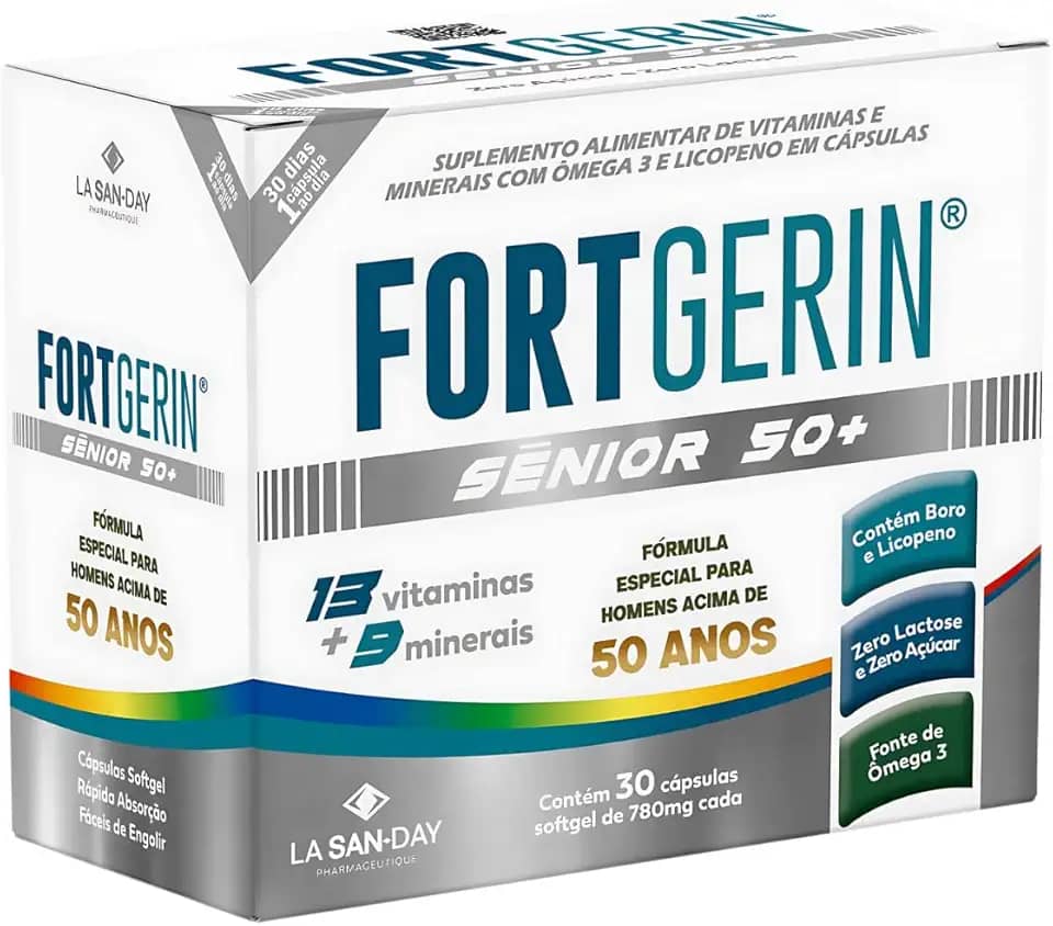 Fortgerin Senior 50+ (30 Cápsulas) - Fórmula especial para homens acima de 50 anos