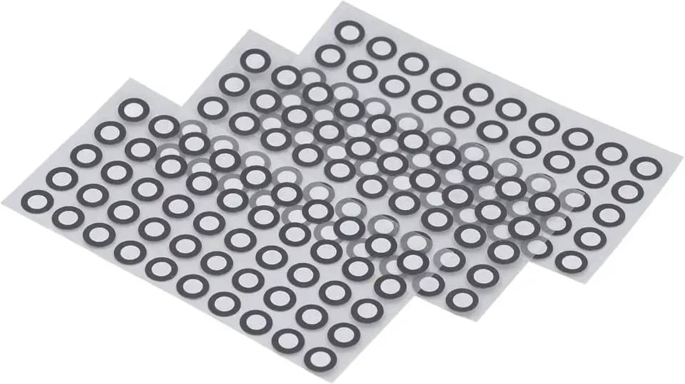 150 peças de marcador de digitalização 3D de 6,0 mm, marcadores de ponto de referência de rastreamento 3D para digitalização 3D, alvos de posicionamento com microesferas pretas de vidro reflexivo