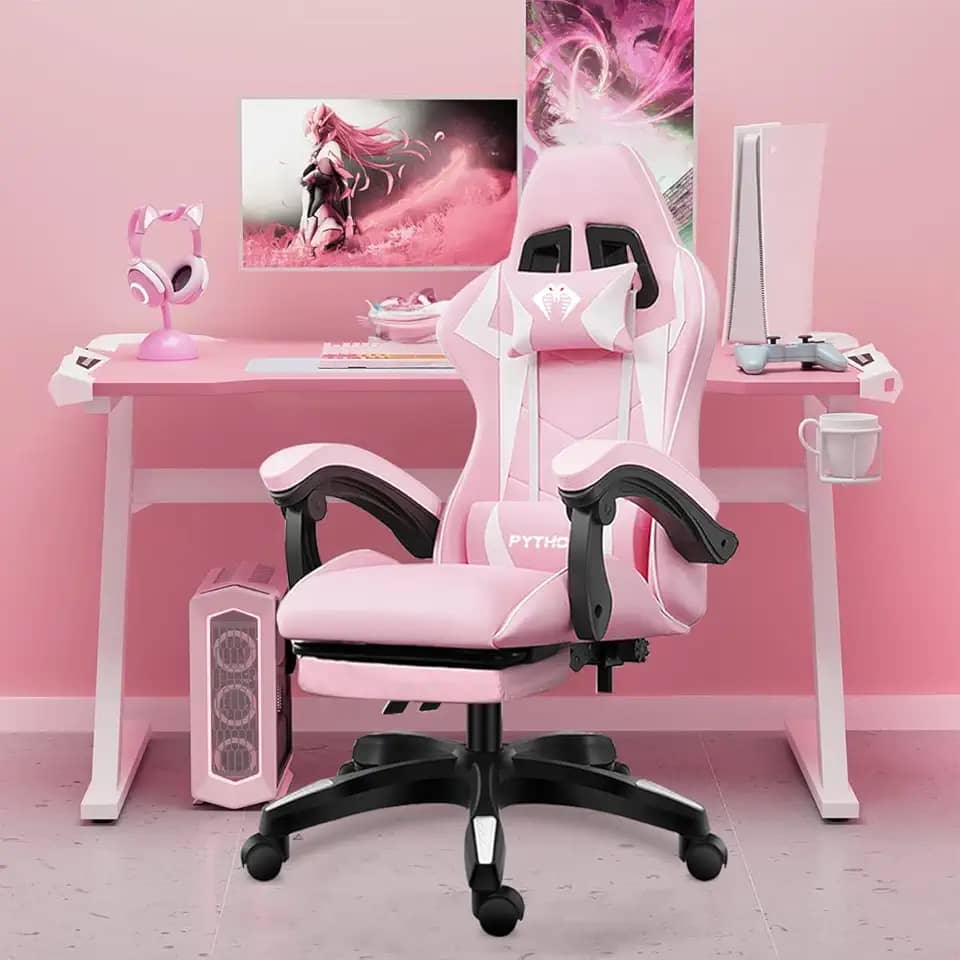 Cadeira Ergonomica Gamer (Rosa)