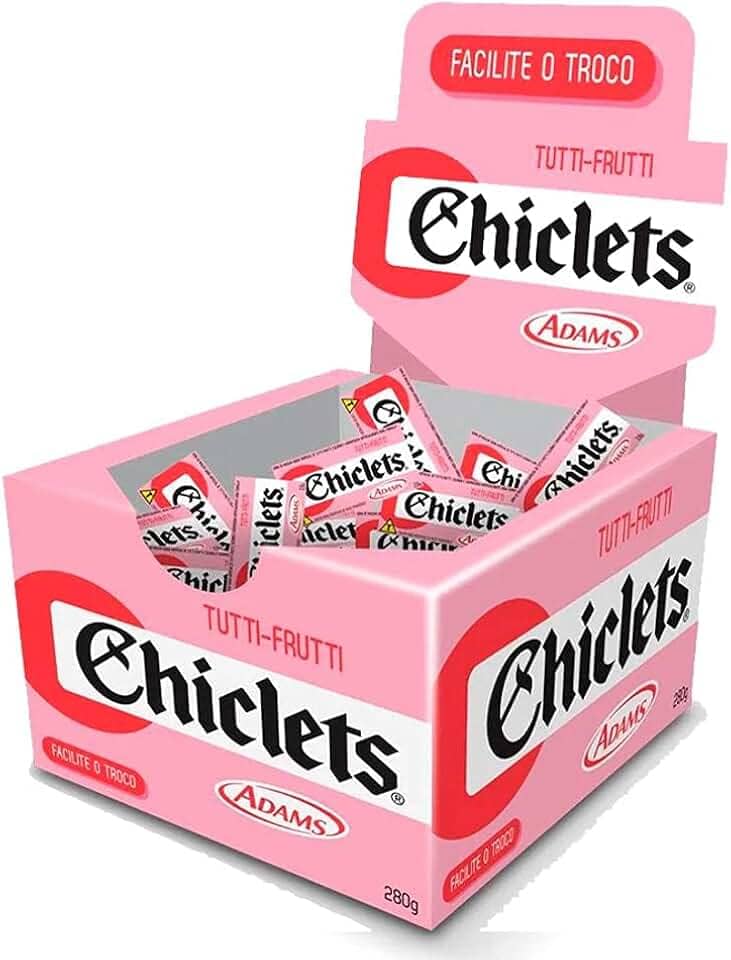 Chiclete Caixinha Chiclets Tutti-Frutti C/100 - Adams