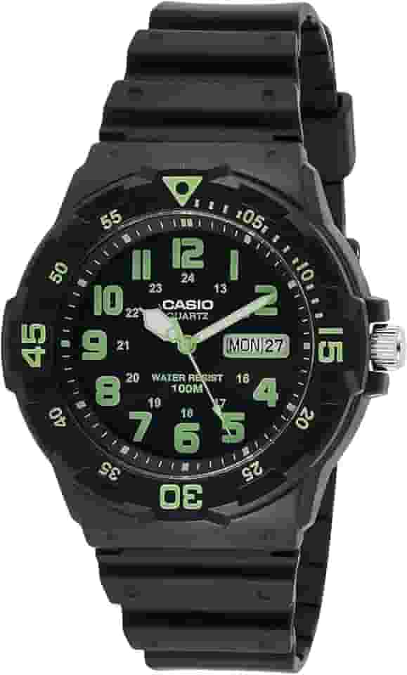 Relógio esportivo masculino MRW200H-3BV estilo mergulho neo-display