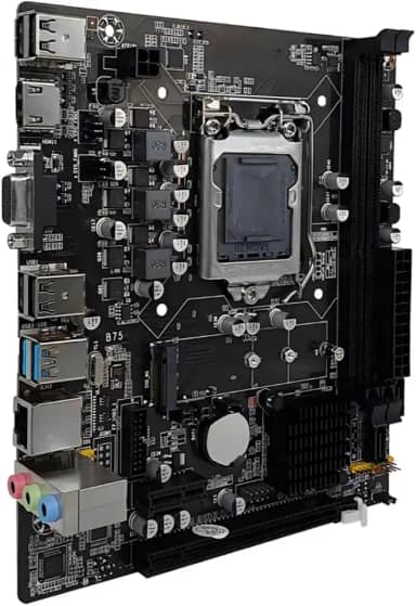 Placa Mãe H61 LGA 1155 DDR3 para Intel 2ª e 3ª Geração Suporte Nvme e Dual Channel 16GB USB 3.0 SATA II PC Desktop