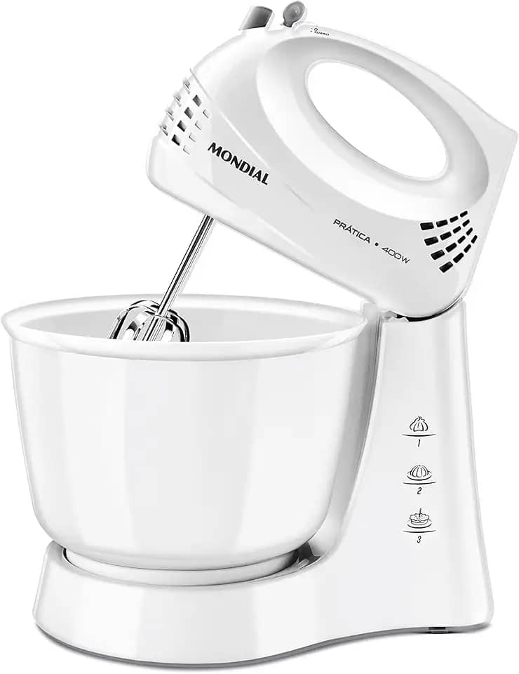 MONDIAL Batedeira Prática, Branco, 400W, 220V - B-44-W