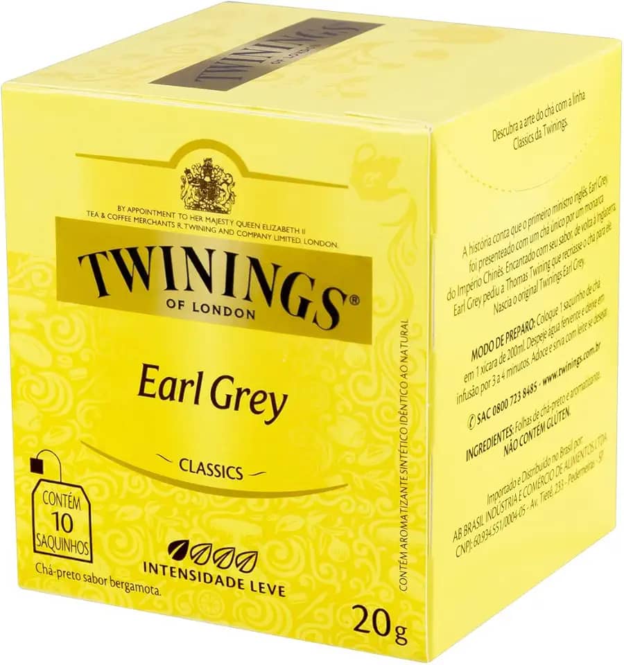 Chá Preto Earl Grey 20G - Caixa com 10 Unid