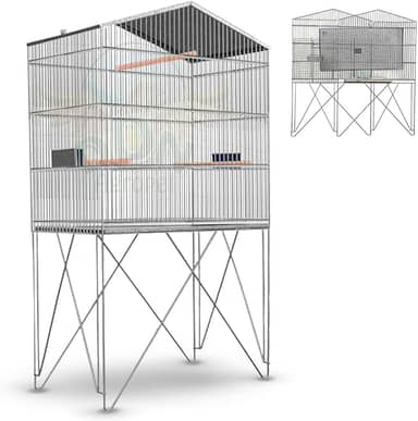 Gaiola Viveiro Calopsita Ringneck Periquito Malha-fina Aves