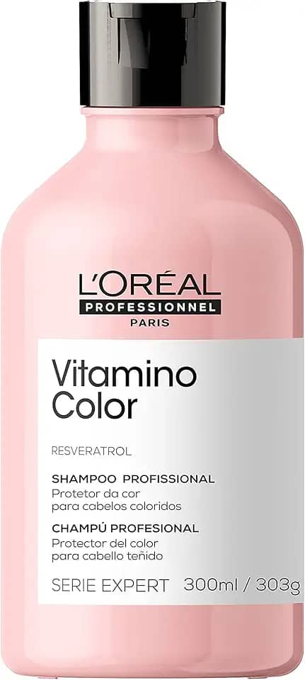 L'Oréal Professionnel Shampoo Vitamino Color, Protege e Preserva a Cor do Cabelo, Previne Danos, Adiciona Luminosidades aos Fios, 300ml
