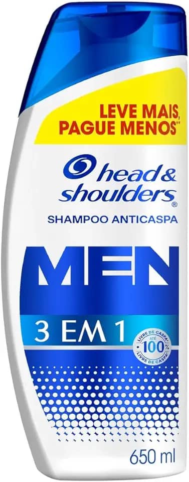 Head & Shoulders Shampoo Anticaspa Men 3 em 1, 650 ml
