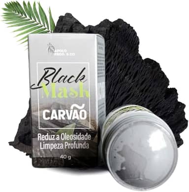 Máscara Facial Antiacne para Cravos e Espinhas 40G - Carvão Ativado Em Bastão fácil de aplicar, não escorre