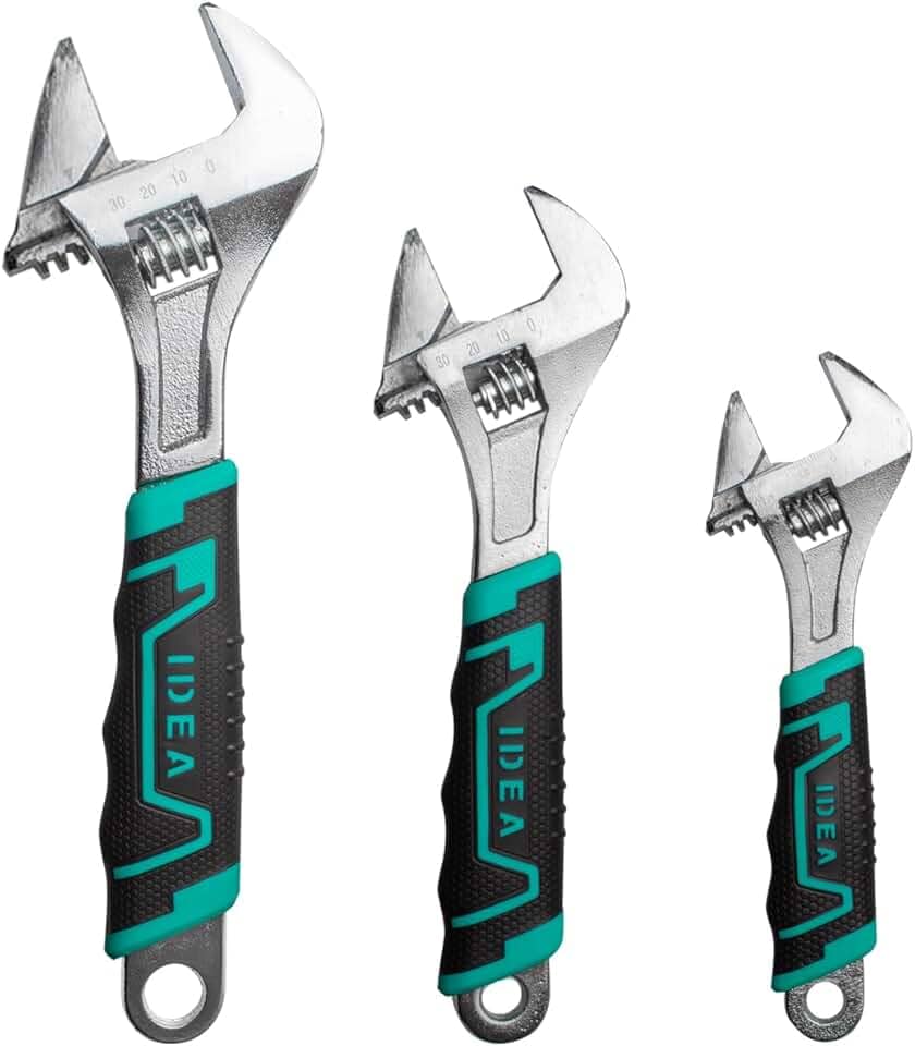 Kit Jogo 3 Chaves Inglesa Boca Ajustável Regulagem Universal