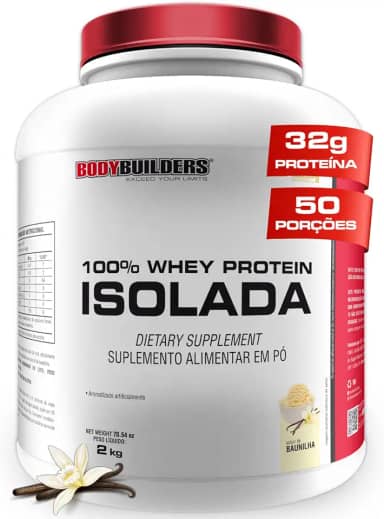 Whey Protein 100% Isolada Baunilha 2kg - Bodybuilders