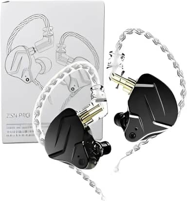 Fone de Ouvido Profissional KZ ZSN Pro X Intra-auricular, Driver Híbrido, Cabo Destacável, Original - Excelência em Som para Músicos e Cantores - Modelo 2024 - AlverSun (PRETO)