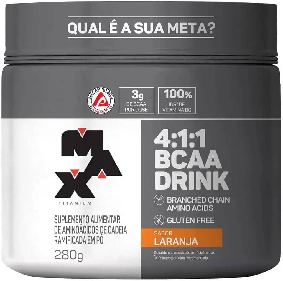 Max Titanium 4:1:1 Bcaa Drink (280G) - Sabor Laranja