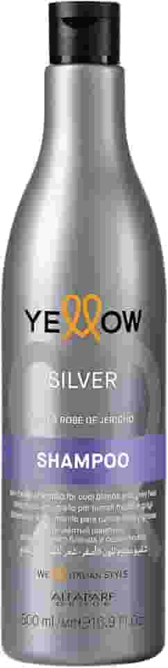 Yellow Silver Shampoo Anti-Amarelo – Para loiros frios e grisalhos - Elimina tons acobreados e amarelados – Uso de 1 a 2 vezes na semana - Qualidade Profissional de Salão 500ml