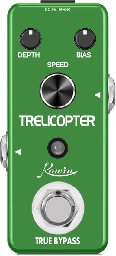 Rowin Pedal de Tremolo para Guitarra Trelicopter Effects