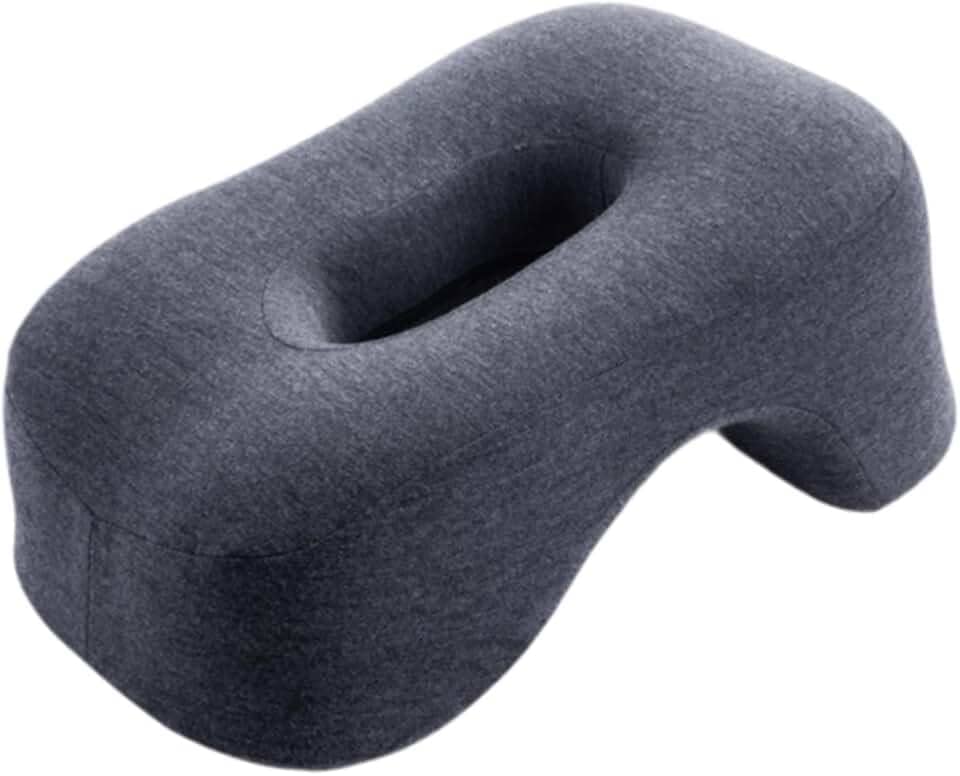 Travesseiro de dormir para escritório, travesseiro de dormir de bruços, confortável, multifuncional, portátil, para escritório, para biblioteca, Cinza Escuro
