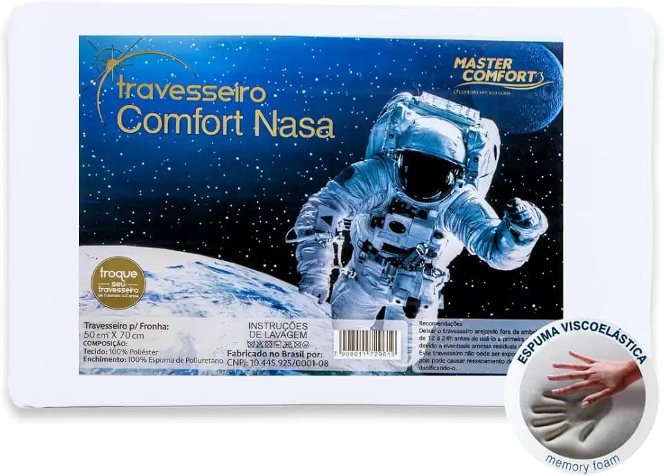 TRAVESSEIRO VISCO ALT 10 CEM POR CENTO PES PE COMFORT NASA