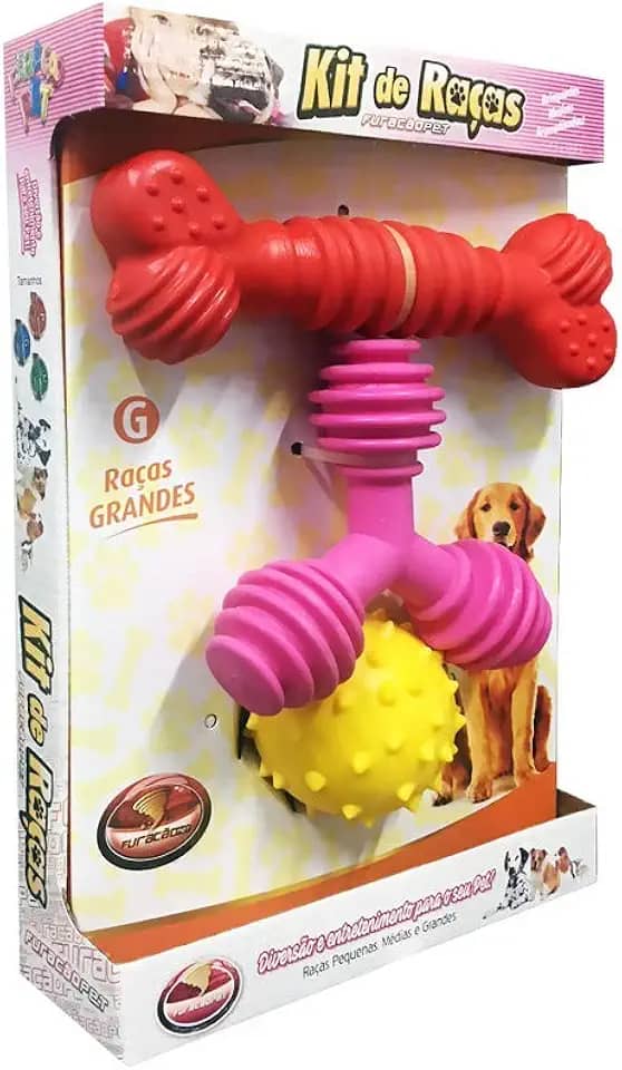 Furacão Pet Kit Raças Grandes N02 Para Cães 3 Unidades (Cores Sortidas)