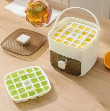 Máquina de Gelo Portátil para Bancada, Fabricação Rápida, com Gaveta de Armazenamento (Branco)
