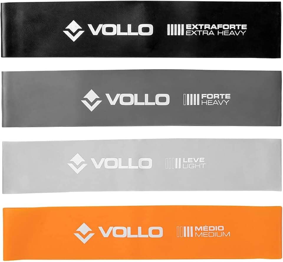 Kit 4 Faixas Elásticas Bands 3 Intensidades